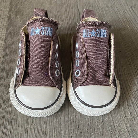 ALL STAR CONVERSE brown Velcro - Picture 3 of 6